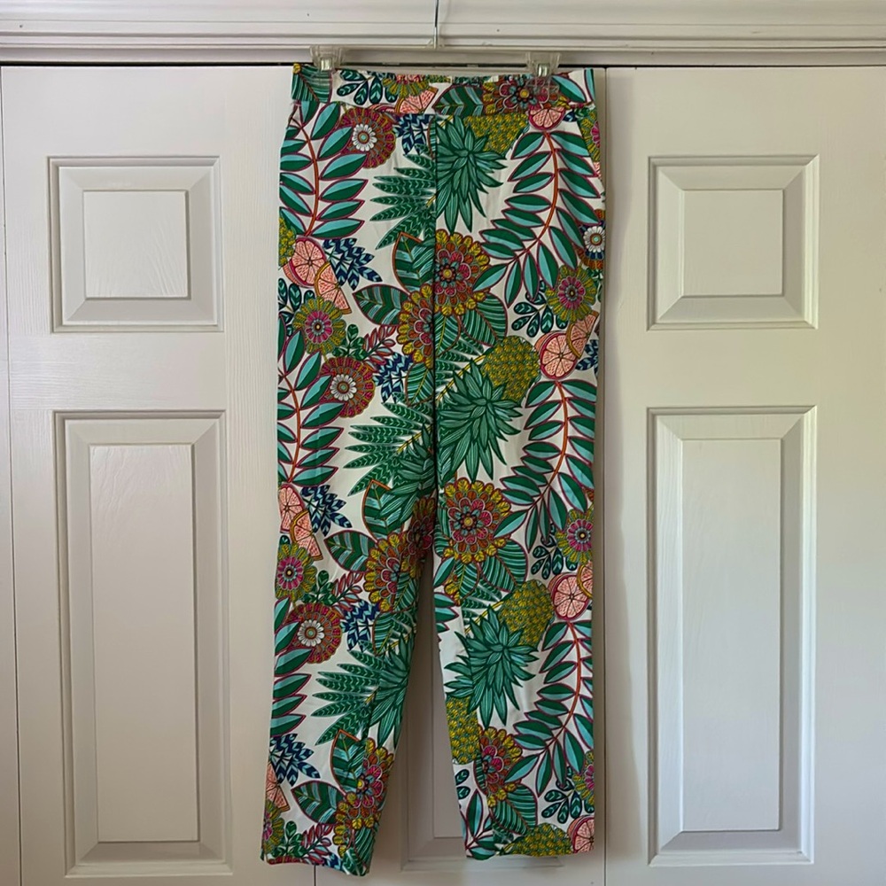 NWT Boden Pull On Danby Trousers in Tropical Paradise Floral Print Size 6 - Picture 7 of 9